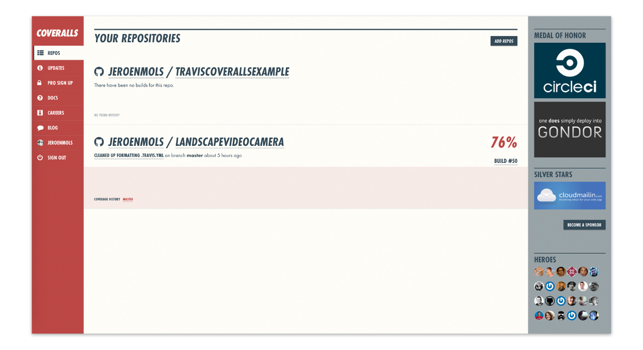 Level up GitHub builds with CI and code coverage · Jeroen Mols