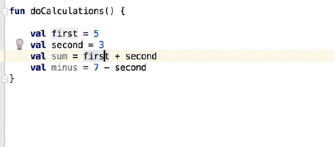 Extract method with ⌥ + ⌘ + M